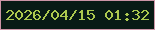 文字の大きさ：5、枠の色：cb95a6、背景の色：081b15、文字の色：acc94f 無料ブログパーツのブログ時計