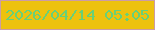文字の大きさ：4、枠の色：cb9ca6、背景の色：edc20e、文字の色：68d078 無料ブログパーツのブログ時計