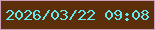 文字の大きさ：5、枠の色：cb9db8、背景の色：5d2e0a、文字の色：63eaee 無料ブログパーツのブログ時計
