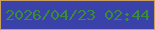 文字の大きさ：4、枠の色：cb9e5e、背景の色：3a41a9、文字の色：3b8b3b 無料ブログパーツのブログ時計