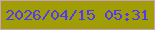 文字の大きさ：3、枠の色：cb9ec8、背景の色：a09d05、文字の色：4f39f6 無料ブログパーツのブログ時計