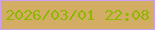 文字の大きさ：2、枠の色：cba1f0、背景の色：d3ad64、文字の色：8fb702 無料ブログパーツのブログ時計
