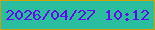 文字の大きさ：2、枠の色：cba206、背景の色：2bbda0、文字の色：610ce8 無料ブログパーツのブログ時計