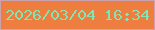 文字の大きさ：1、枠の色：cba2ae、背景の色：ee7d40、文字の色：81e4b2 無料ブログパーツのブログ時計