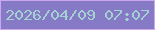 文字の大きさ：1、枠の色：cba7f0、背景の色：867ac7、文字の色：a4d2d2 無料ブログパーツのブログ時計