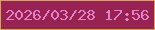 文字の大きさ：2、枠の色：cba955、背景の色：992254、文字の色：e682c0 無料ブログパーツのブログ時計