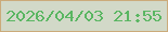 文字の大きさ：5、枠の色：cbab7a、背景の色：d2d9c8、文字の色：5ab662 無料ブログパーツのブログ時計