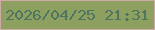文字の大きさ：1、枠の色：cbaba4、背景の色：8da060、文字の色：4e7561 無料ブログパーツのブログ時計