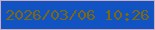 文字の大きさ：1、枠の色：cbacbf、背景の色：1253c4、文字の色：7d6810 無料ブログパーツのブログ時計