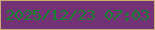 文字の大きさ：4、枠の色：cbad73、背景の色：723275、文字の色：13842c 無料ブログパーツのブログ時計