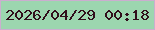 文字の大きさ：4、枠の色：cbaecf、背景の色：9cd6af、文字の色：310e1b 無料ブログパーツのブログ時計