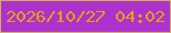 文字の大きさ：4、枠の色：cbb258、背景の色：af31cc、文字の色：dfa410 無料ブログパーツのブログ時計