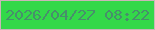 文字の大きさ：2、枠の色：cbb5b8、背景の色：33d849、文字の色：478f6b 無料ブログパーツのブログ時計