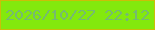 文字の大きさ：3、枠の色：cbbe08、背景の色：83e90d、文字の色：75ba71 無料ブログパーツのブログ時計