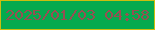 文字の大きさ：3、枠の色：cbbe0e、背景の色：05aa4e、文字の色：974f53 無料ブログパーツのブログ時計