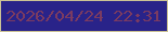 文字の大きさ：2、枠の色：cbc295、背景の色：292389、文字の色：7b3b61 無料ブログパーツのブログ時計