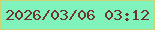 文字の大きさ：4、枠の色：cbd475、背景の色：80f3bc、文字の色：6e362e 無料ブログパーツのブログ時計