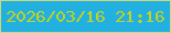 文字の大きさ：2、枠の色：cbd87f、背景の色：22b0e1、文字の色：c1d225 無料ブログパーツのブログ時計