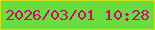 文字の大きさ：4、枠の色：cbe11a、背景の色：69dd40、文字の色：cb0a6a 無料ブログパーツのブログ時計