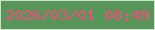 文字の大きさ：4、枠の色：cbe1ce、背景の色：589558、文字の色：f54a7d 無料ブログパーツのブログ時計