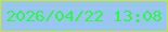 文字の大きさ：4、枠の色：cbe43b、背景の色：98c6ef、文字の色：2ff549 無料ブログパーツのブログ時計