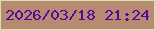 文字の大きさ：5、枠の色：cbe8a9、背景の色：b98a72、文字の色：550899 無料ブログパーツのブログ時計