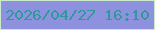 文字の大きさ：1、枠の色：cbe9cd、背景の色：8e91de、文字の色：2e9998 無料ブログパーツのブログ時計