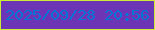 文字の大きさ：2、枠の色：cbee34、背景の色：6b35b5、文字の色：0276d6 無料ブログパーツのブログ時計