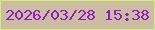 文字の大きさ：1、枠の色：cbf073、背景の色：cbbca2、文字の色：941ac2 無料ブログパーツのブログ時計