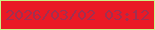 文字の大きさ：3、枠の色：cbf385、背景の色：ea1925、文字の色：a03051 無料ブログパーツのブログ時計