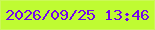 文字の大きさ：1、枠の色：cbf759、背景の色：bffb32、文字の色：7404ed 無料ブログパーツのブログ時計