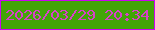 文字の大きさ：3、枠の色：cc03f3、背景の色：43a508、文字の色：d841c9 無料ブログパーツのブログ時計
