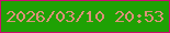 文字の大きさ：1、枠の色：cc0c70、背景の色：1fa104、文字の色：dd9179 無料ブログパーツのブログ時計