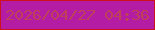 文字の大きさ：2、枠の色：cc111d、背景の色：b31ca3、文字の色：bf4059 無料ブログパーツのブログ時計