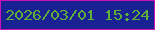 文字の大きさ：5、枠の色：cc11b7、背景の色：1a2192、文字の色：5fae3a 無料ブログパーツのブログ時計