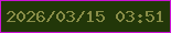 文字の大きさ：3、枠の色：cc13d6、背景の色：223709、文字の色：888d47 無料ブログパーツのブログ時計