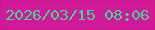 文字の大きさ：3、枠の色：cc1689、背景の色：cf1a99、文字の色：4ecf97 無料ブログパーツのブログ時計