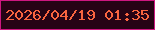 文字の大きさ：3、枠の色：cc1780、背景の色：260315、文字の色：fa6540 無料ブログパーツのブログ時計