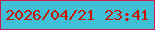 文字の大きさ：2、枠の色：cc1b52、背景の色：40c0d7、文字の色：c91402 無料ブログパーツのブログ時計