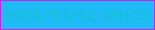 文字の大きさ：1、枠の色：cc22e6、背景の色：1ebbf6、文字の色：14c1d1 無料ブログパーツのブログ時計