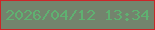 文字の大きさ：1、枠の色：cc2528、背景の色：73846d、文字の色：5fb171 無料ブログパーツのブログ時計