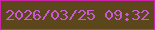 文字の大きさ：4、枠の色：cc26a7、背景の色：5b471b、文字の色：ca58d2 無料ブログパーツのブログ時計