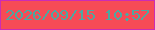 文字の大きさ：3、枠の色：cc2cb5、背景の色：f64b56、文字の色：4ba9a1 無料ブログパーツのブログ時計