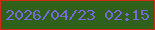 文字の大きさ：2、枠の色：cc2e11、背景の色：2f611b、文字の色：756ad3 無料ブログパーツのブログ時計