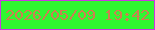 文字の大きさ：2、枠の色：cc36e4、背景の色：30f731、文字の色：cd7f51 無料ブログパーツのブログ時計