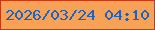 文字の大きさ：4、枠の色：cc3810、背景の色：f8a257、文字の色：1c64c2 無料ブログパーツのブログ時計