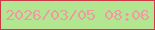 文字の大きさ：3、枠の色：cc3949、背景の色：b3e690、文字の色：ef99a2 無料ブログパーツのブログ時計