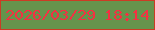 文字の大きさ：2、枠の色：cc3b24、背景の色：66934c、文字の色：f53042 無料ブログパーツのブログ時計