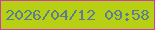 文字の大きさ：3、枠の色：cc3caa、背景の色：b8d013、文字の色：5c7c94 無料ブログパーツのブログ時計