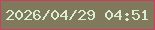 文字の大きさ：3、枠の色：cc3f62、背景の色：81795b、文字の色：d7eed5 無料ブログパーツのブログ時計